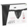 Czarne, koronkowe stringi z perłowym pierścieniem. Brazilian Panty Black.