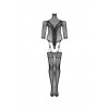 Seksowne i prześwitujące bodystocking G33. Body z otwartym krokiem.